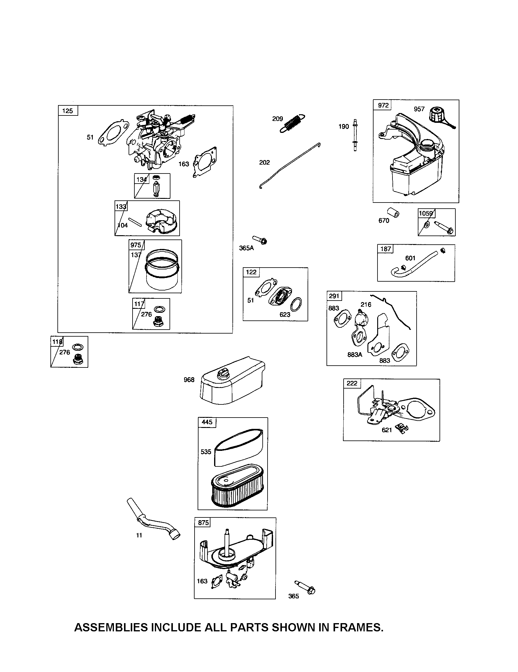 Carburetor/fuel tank