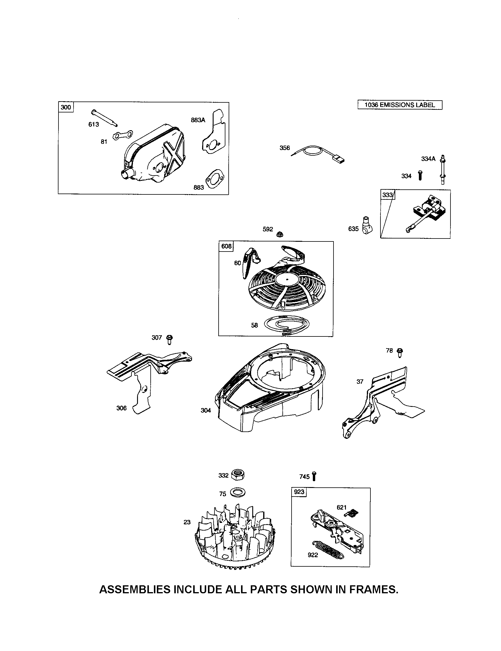 Muffler/blower housing