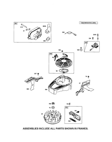 Muffler/blower housing