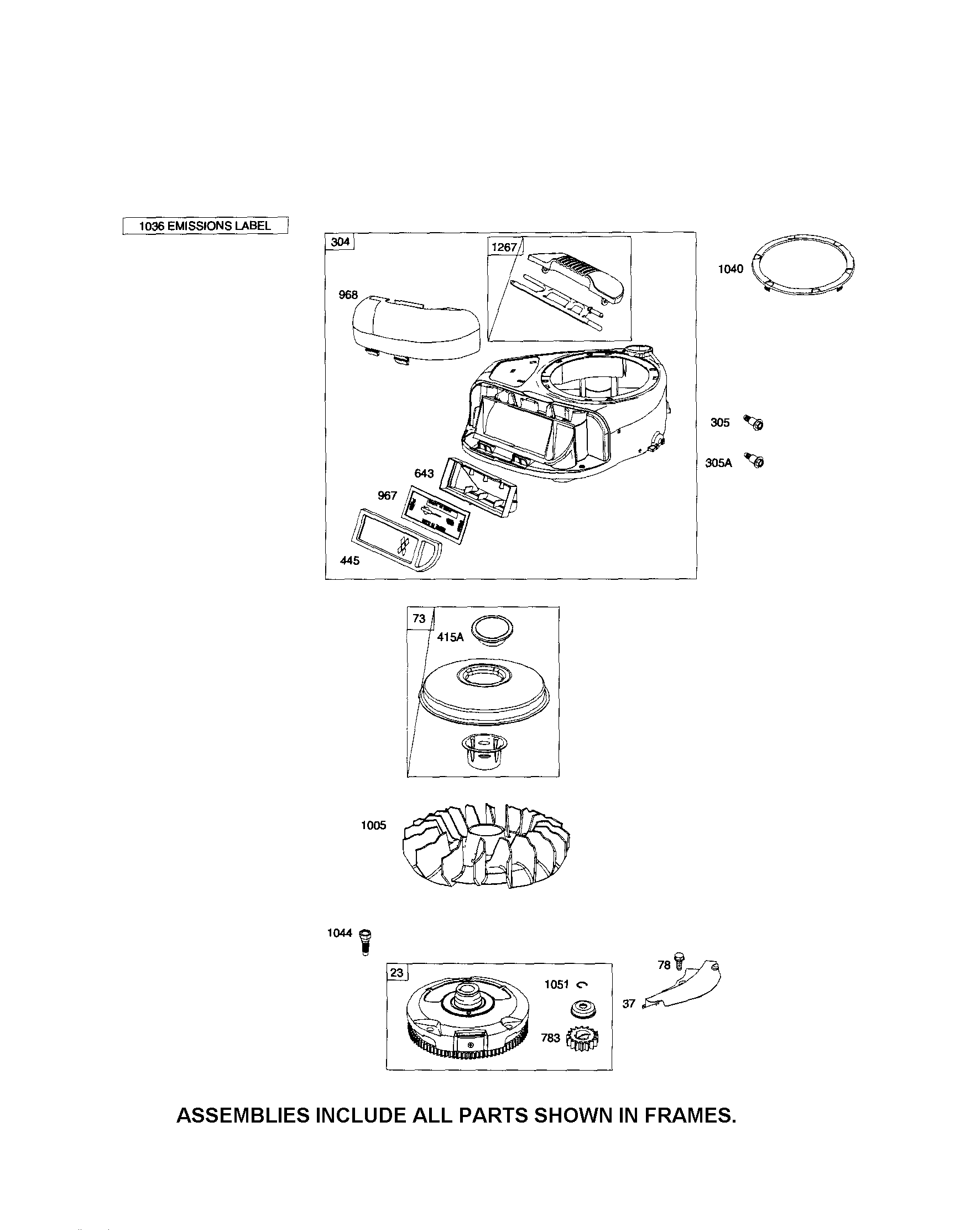 BLOWER HOUSING/FLYWHEEL