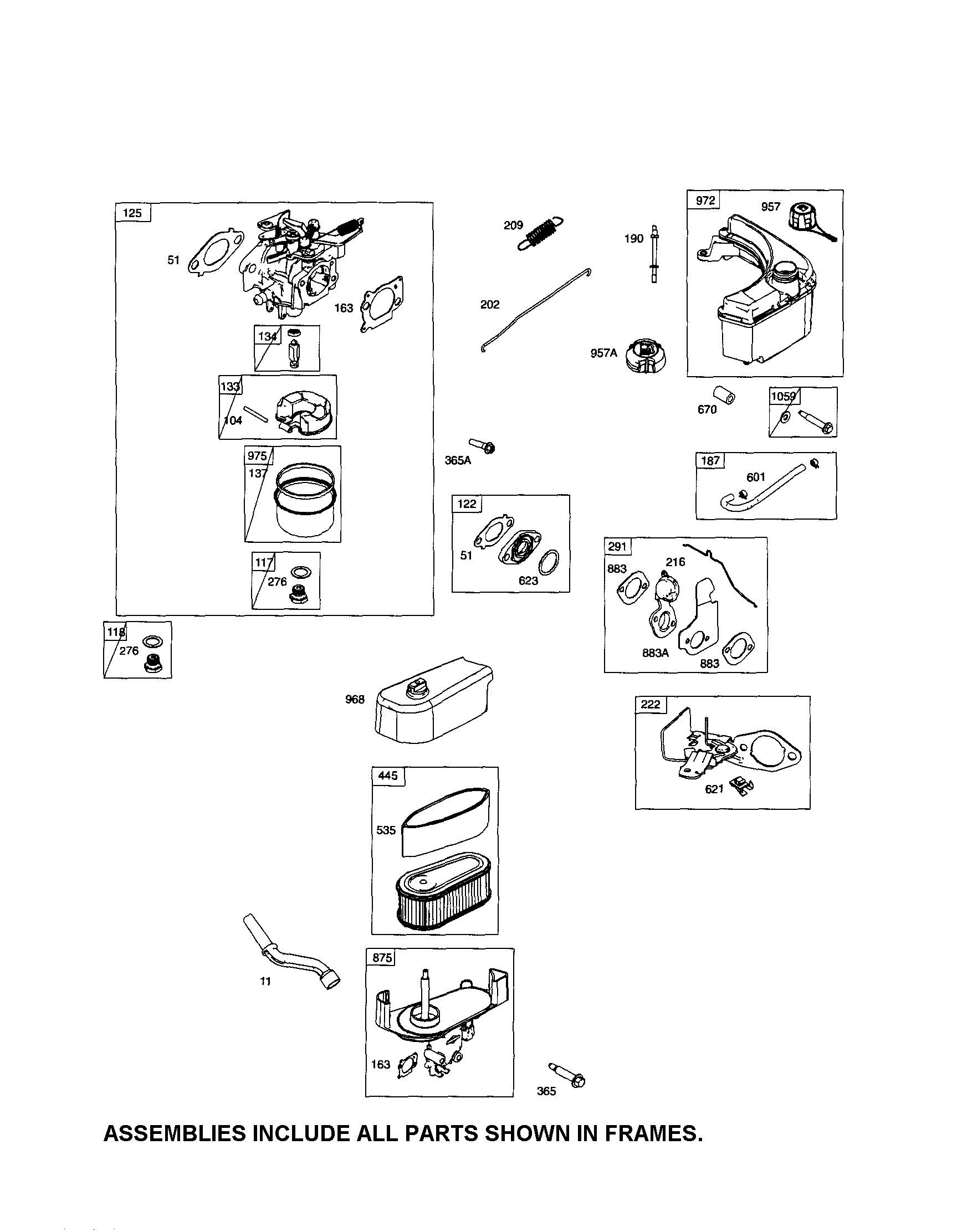 Carburetor/fuel tank