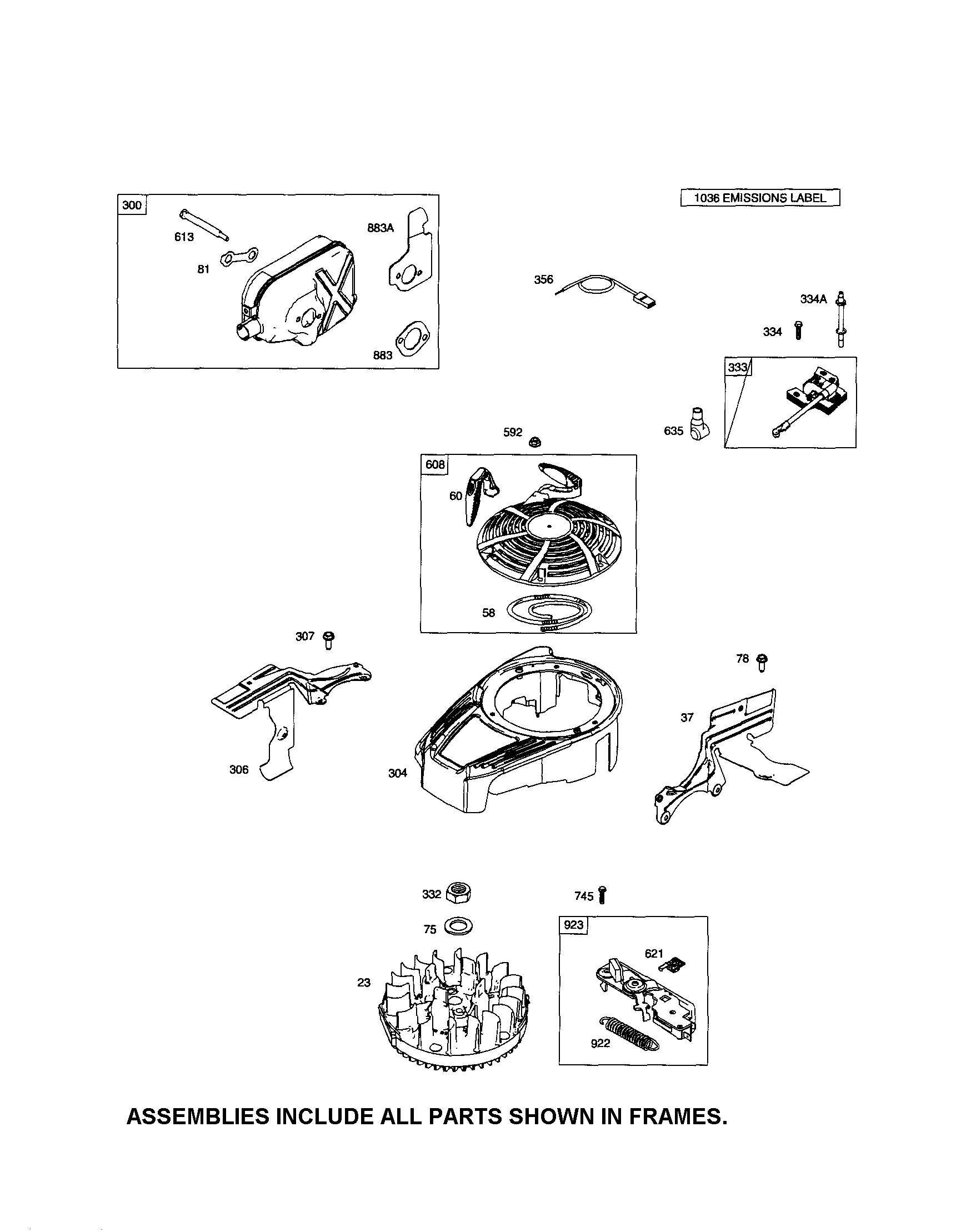 Muffler/blower housing