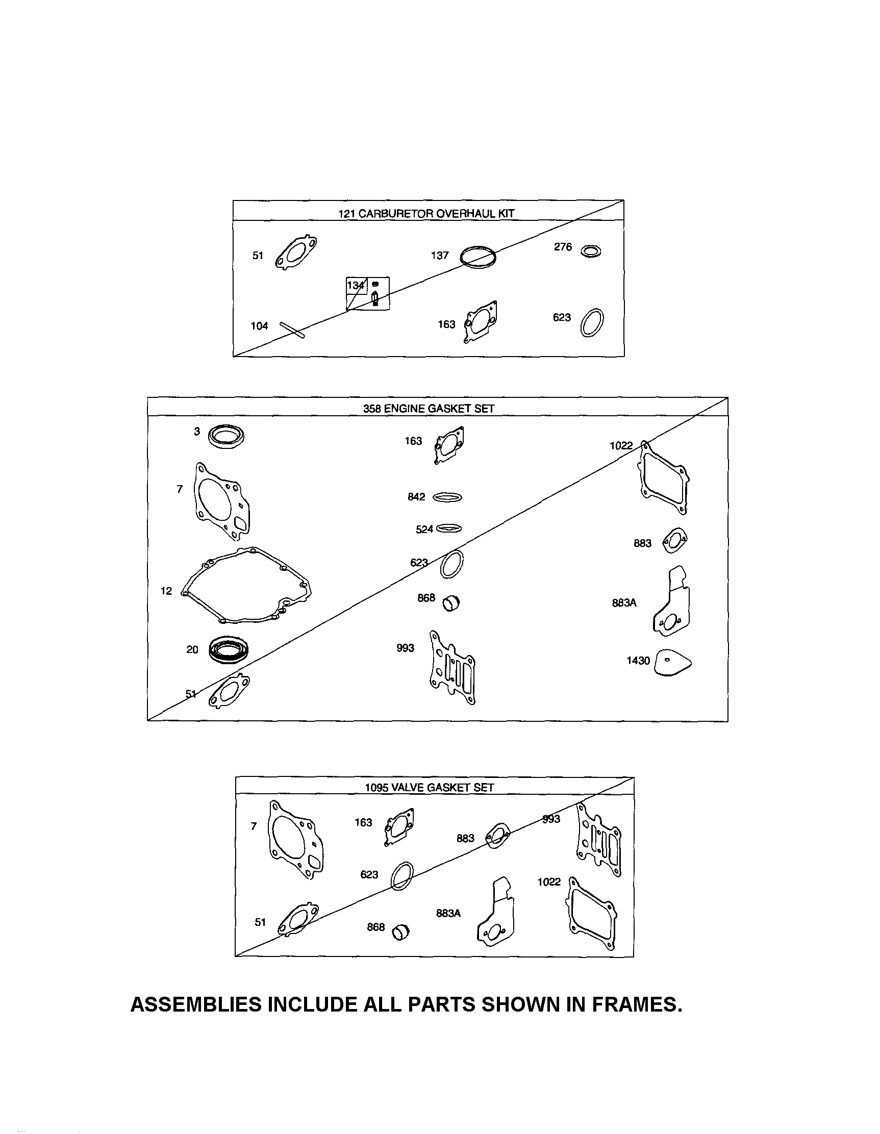Gasket sets