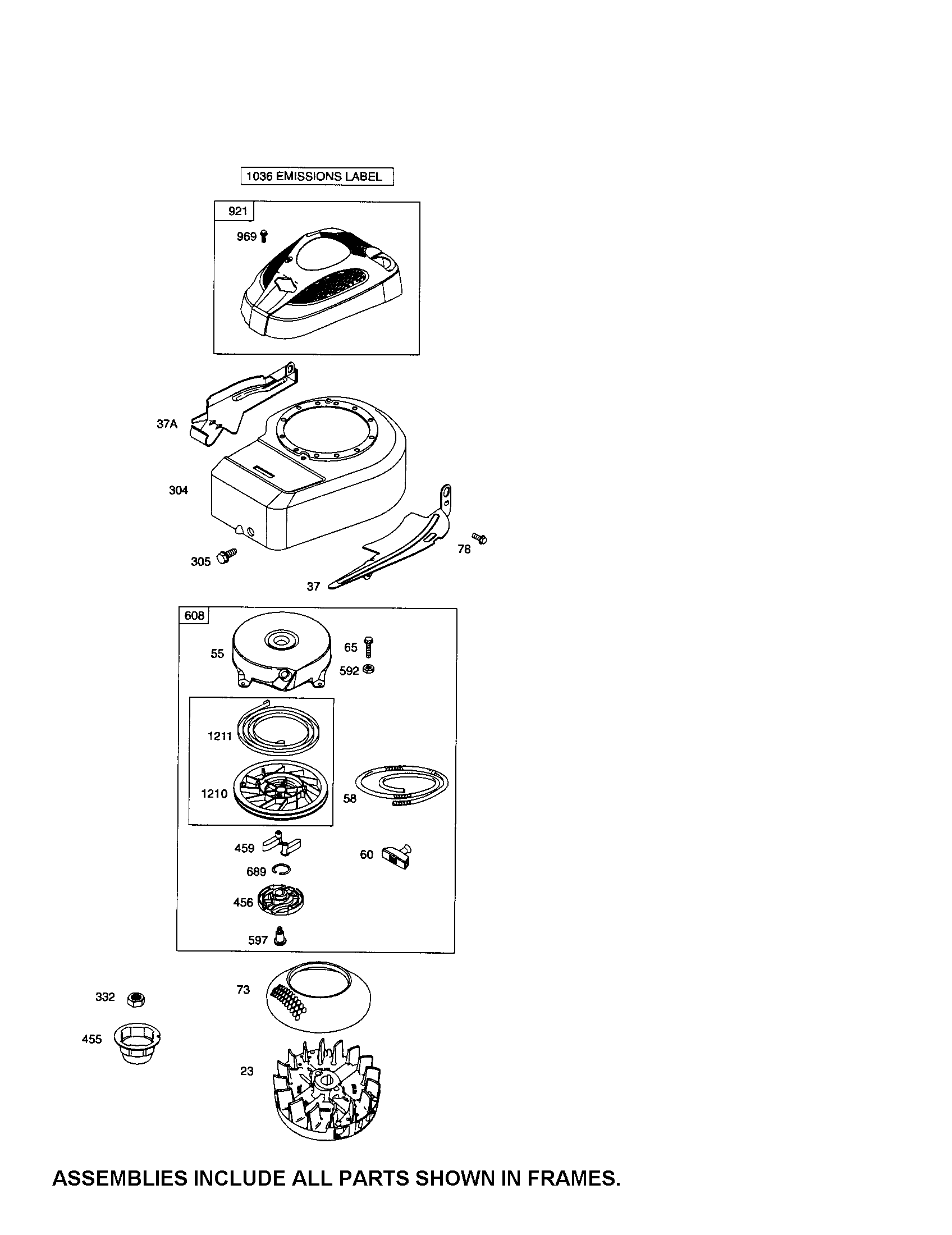 REWIND STARTER/BLOWER HOUSING