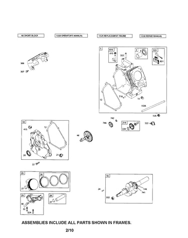 Cylinder/crankshaft