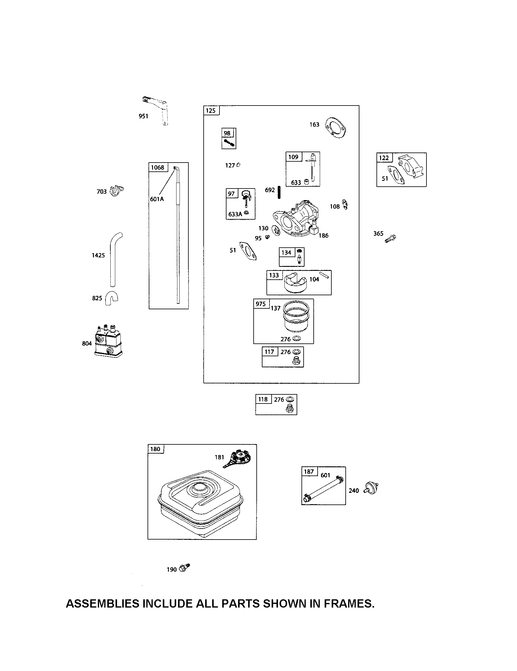 CARBURETOR/FUEL TANK