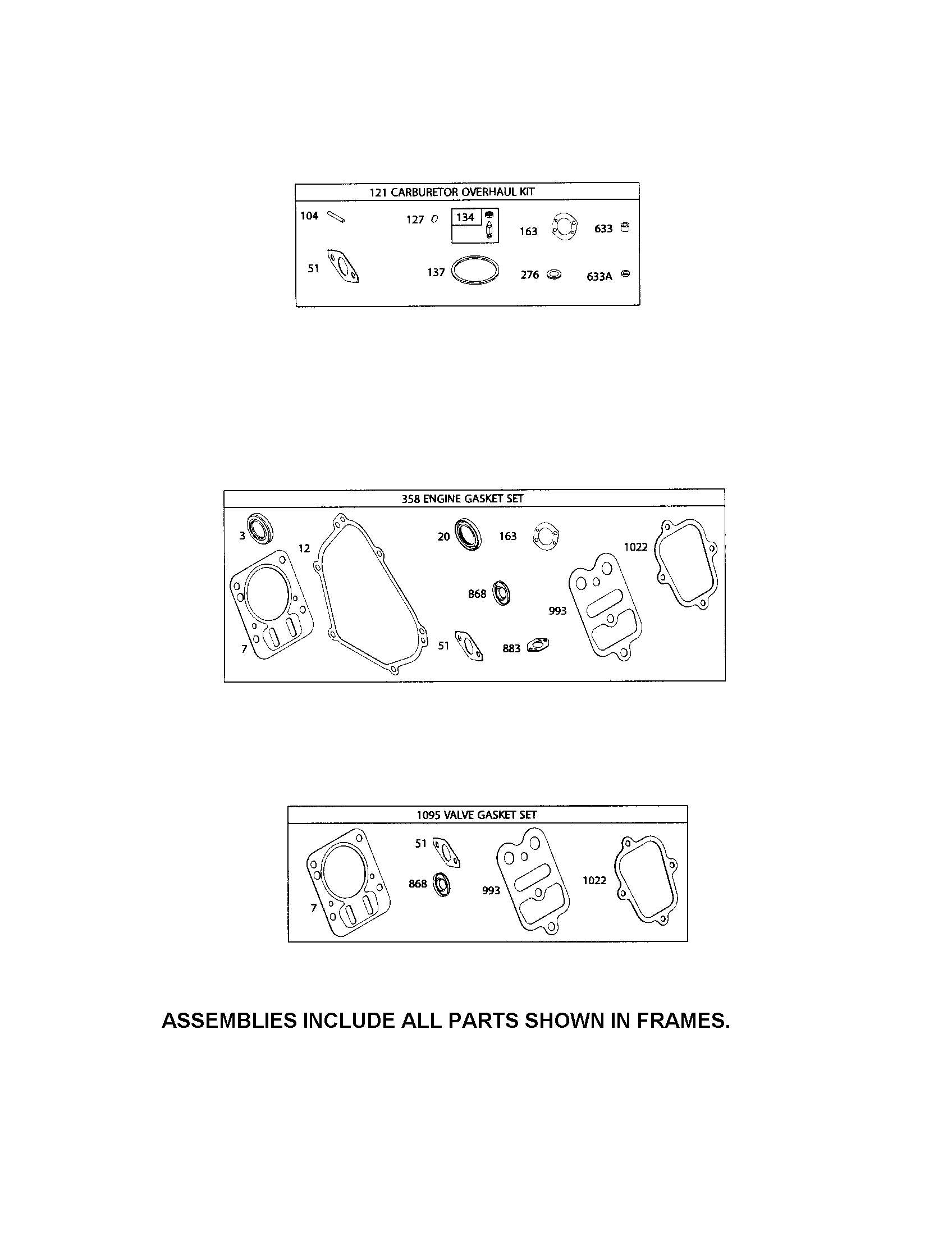 Gasket sets