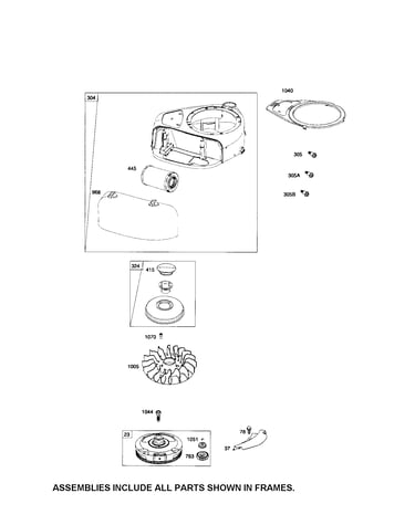Blower housing/flywheel