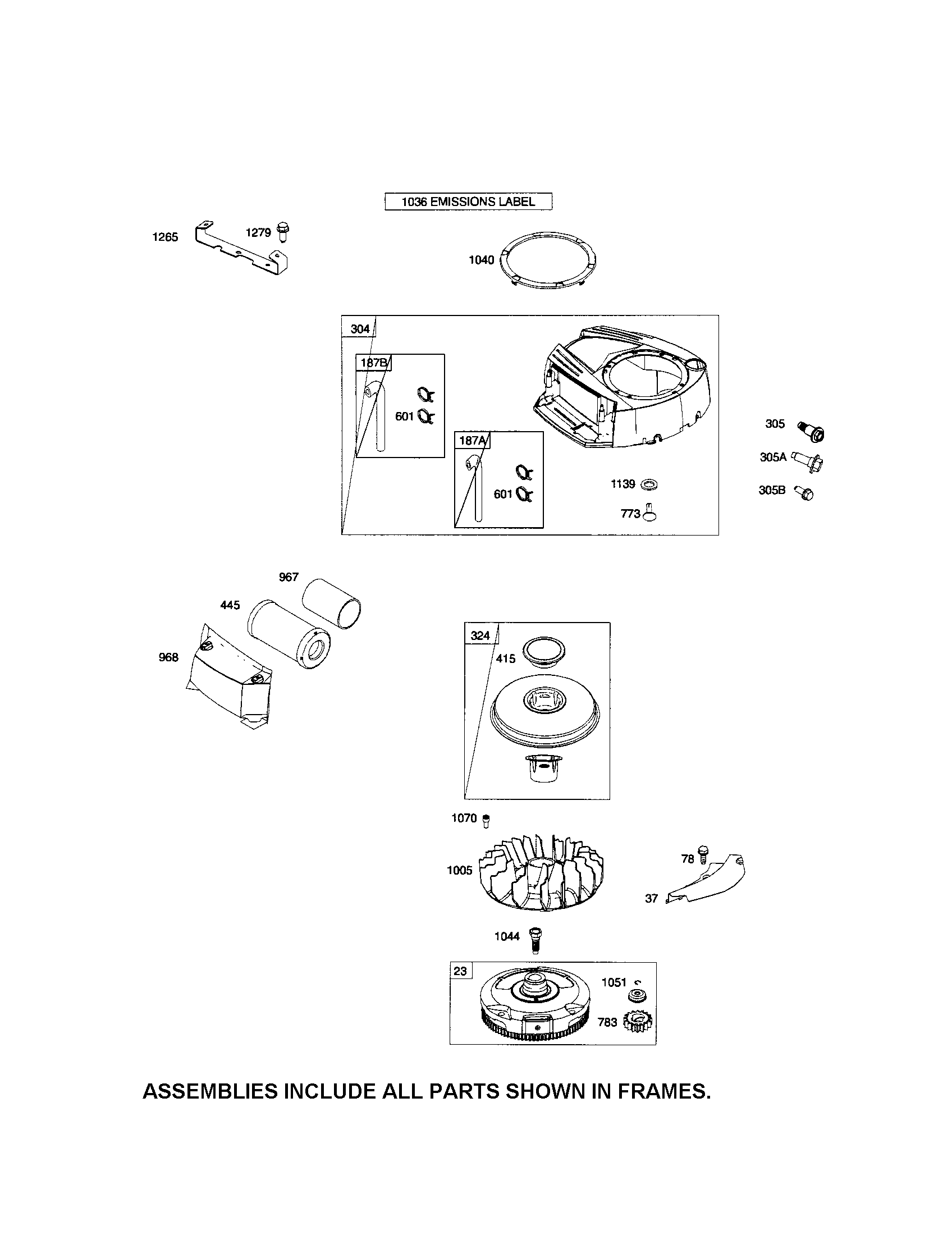 BLOWER HOUSING/FLYWHEEL