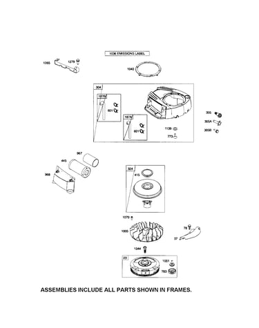 Blower housing/flywheel