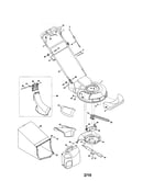 Handle/chute/grass bag