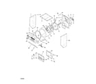 Frigidaire FLEB43RGS0 upper cabinet/drum/heater diagram