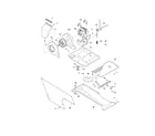 Frigidaire FLEB43RGS0 motor/blower/belt diagram