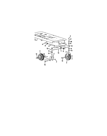 Front axle, 42" decks