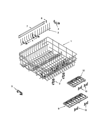 Upper rack and track