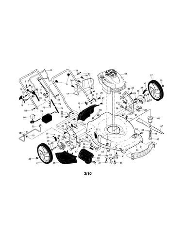 Engine/handle/wheels
