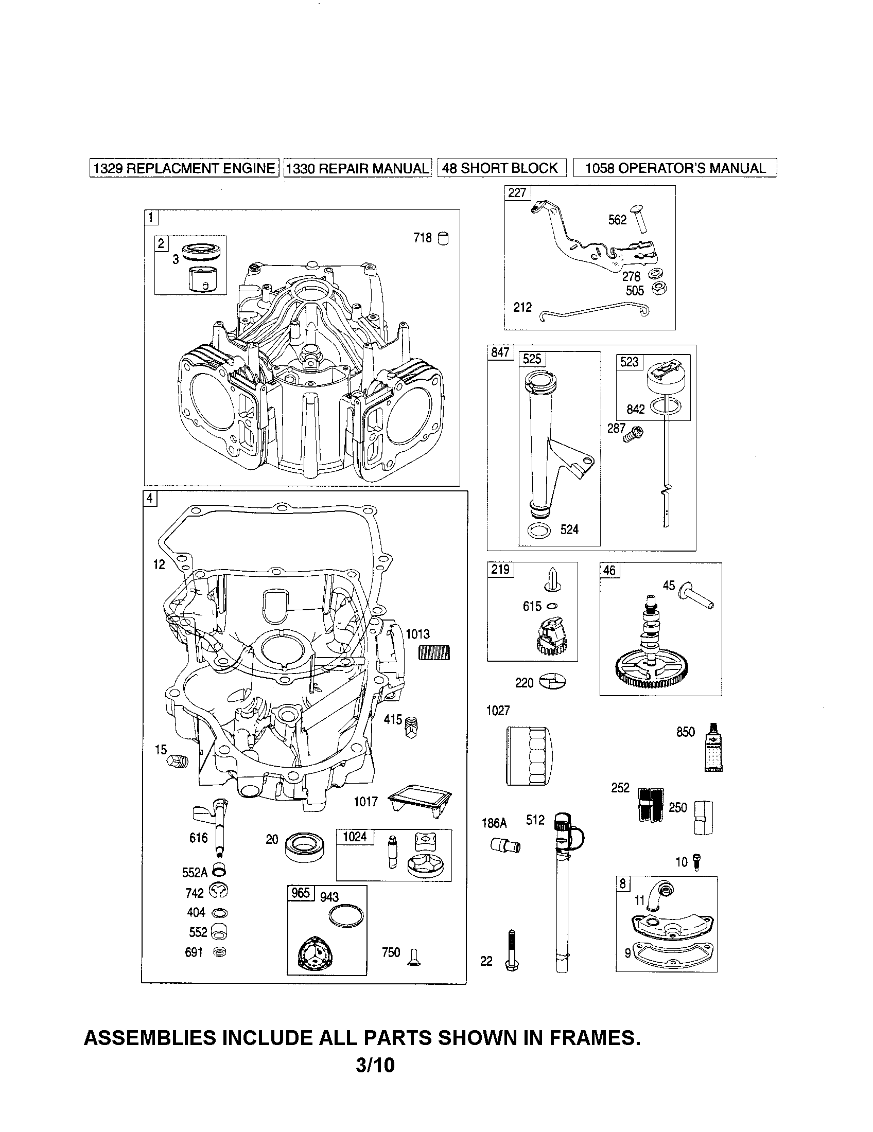 Cylinder/sump