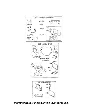 Gasket sets