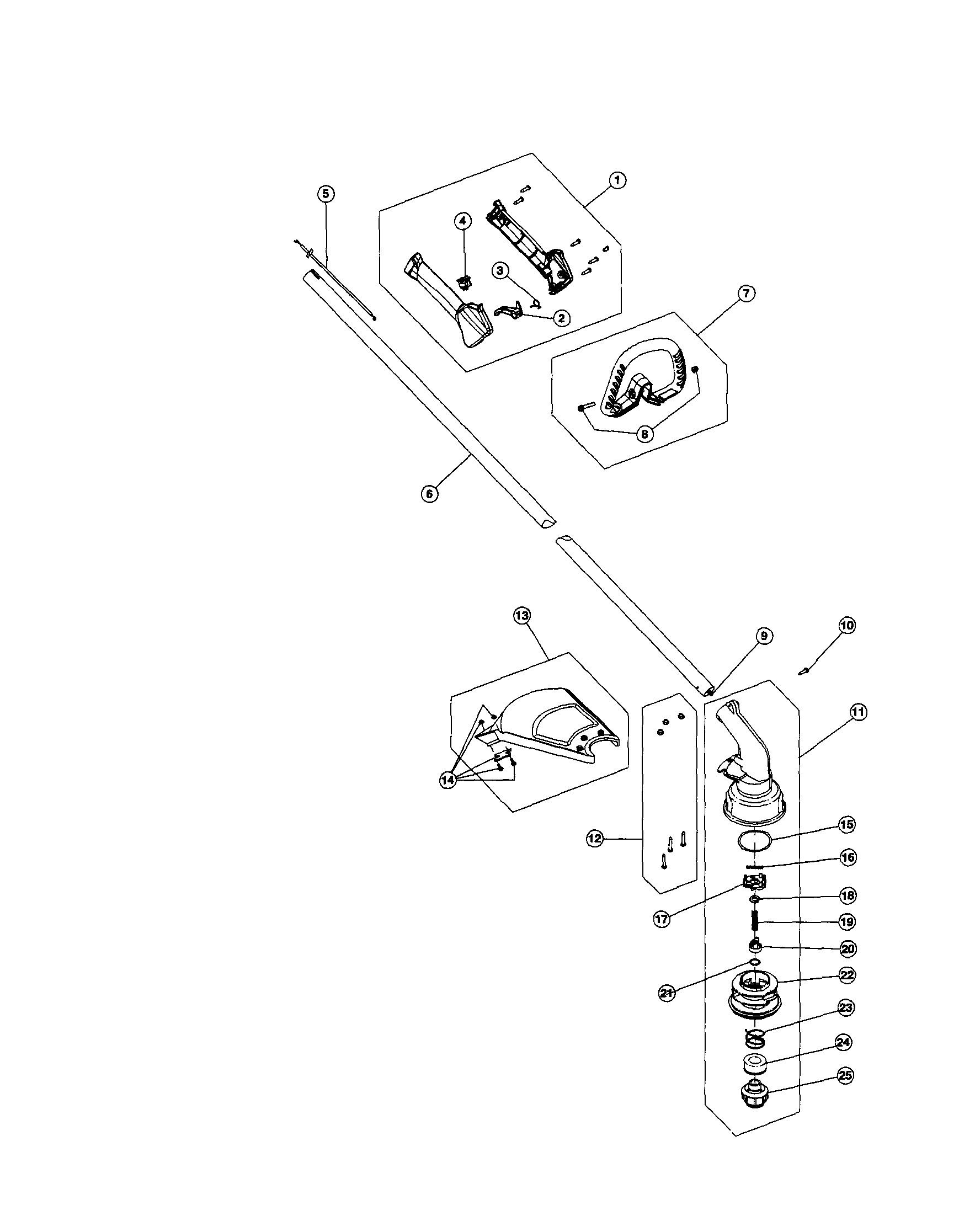 DRIVE SHAFT/HANDLE/SHIELD