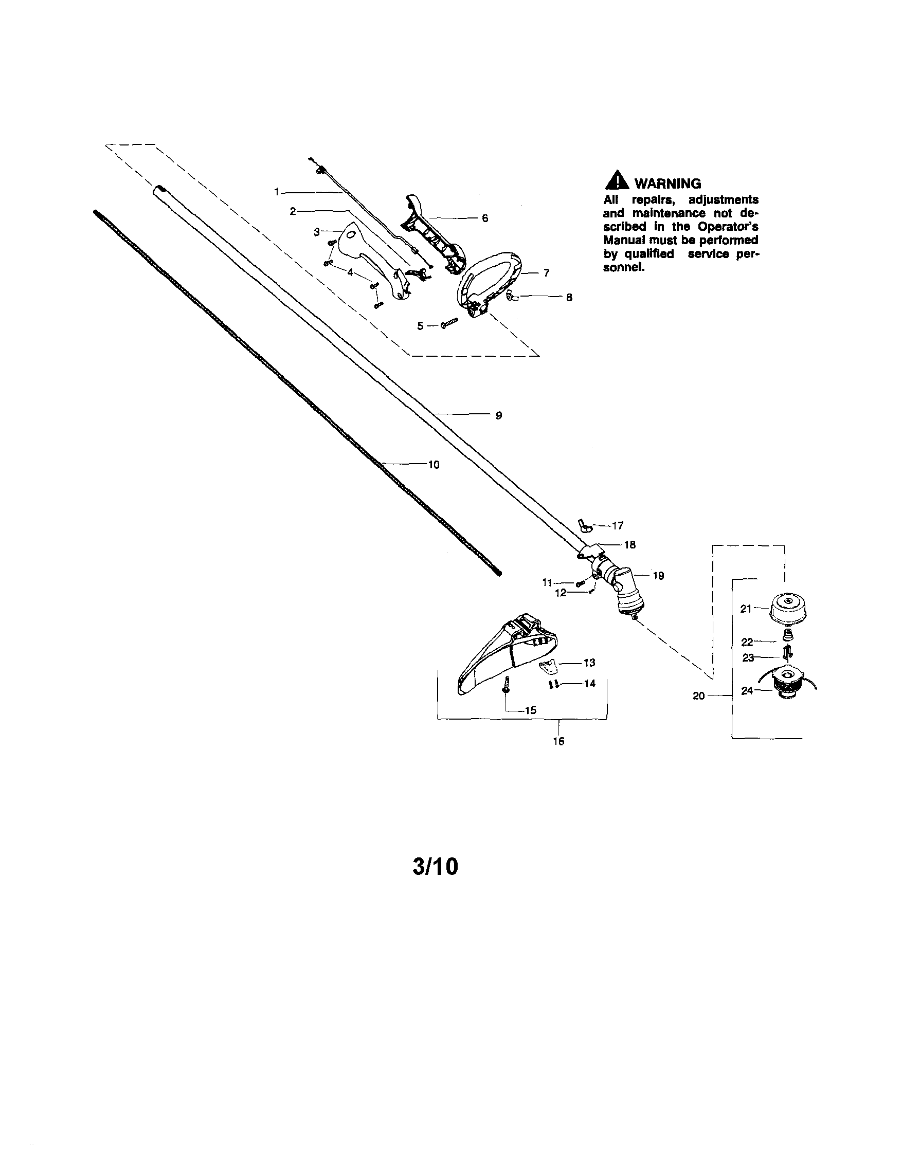 Weed Eater FEATHERLITE SST25 gas line trimmer Parts | Diagrams