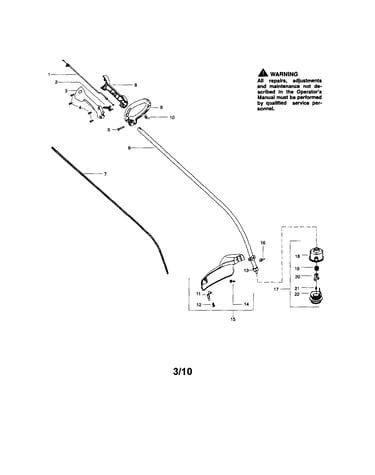 Drive shaft/handle/shield