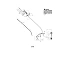 Weed Eater FL20 TYPE 2 drive shaft/handle/shield diagram