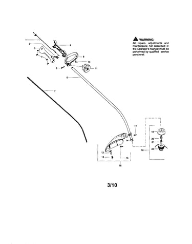 Drive shaft/handle/shield