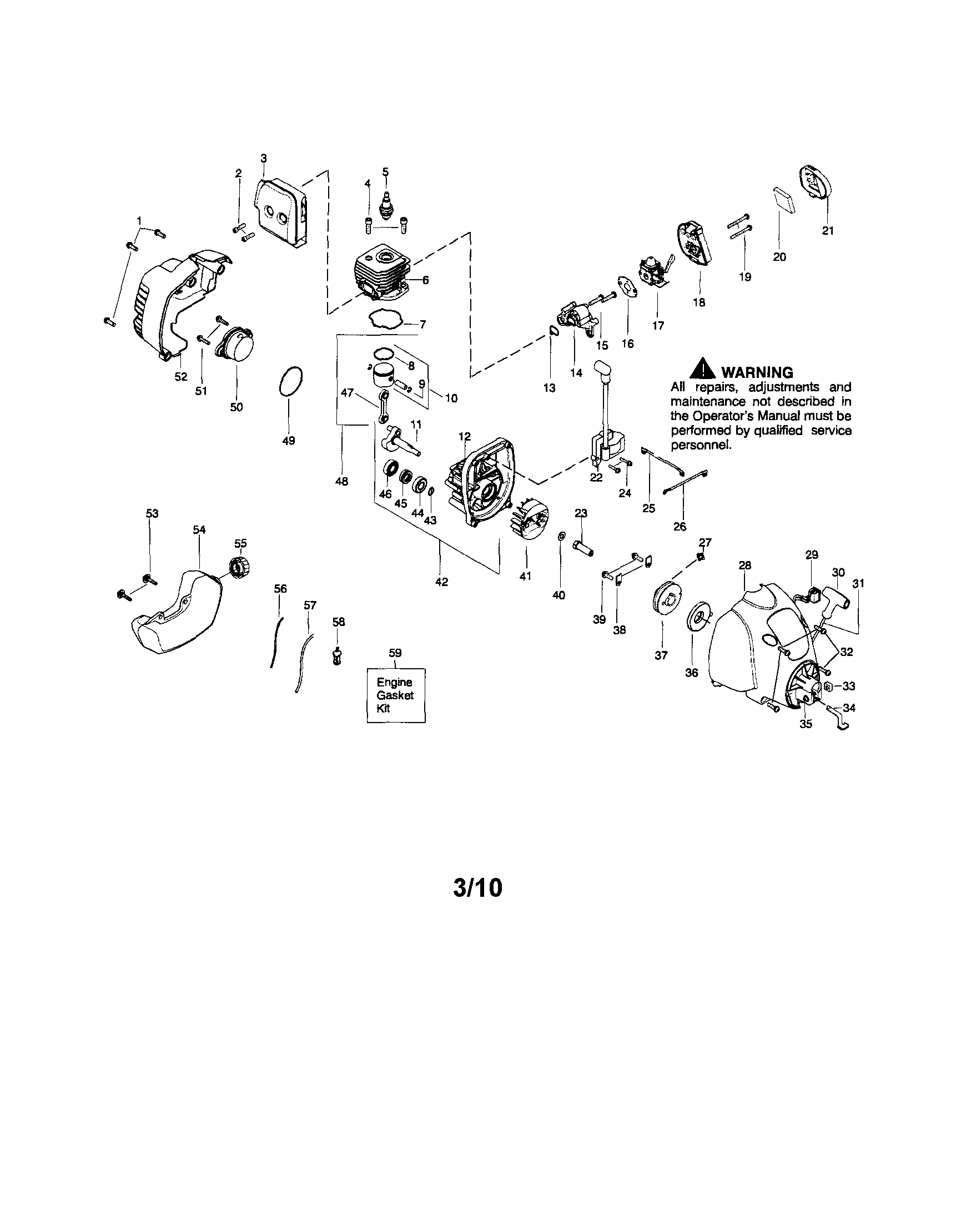 Cylinder/crankshaft/crankcase