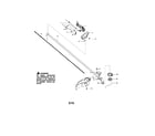 Poulan P4500F drive shaft/shield/handle diagram