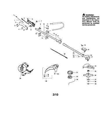 Drive shaft/handle/shield