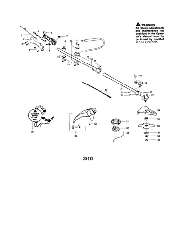 Drive shaft/shield/handle
