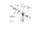 Poulan PP3516AVX cylinder/shield/crankshaft diagram