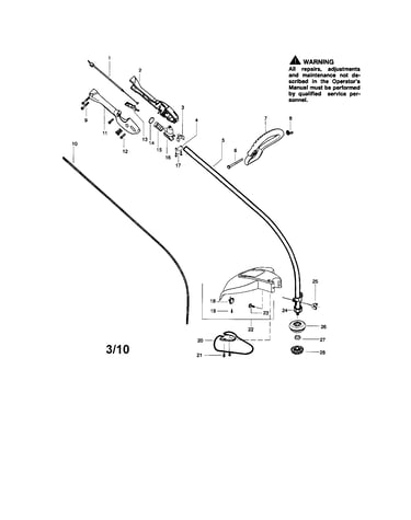 Drive shaft/handle/shield