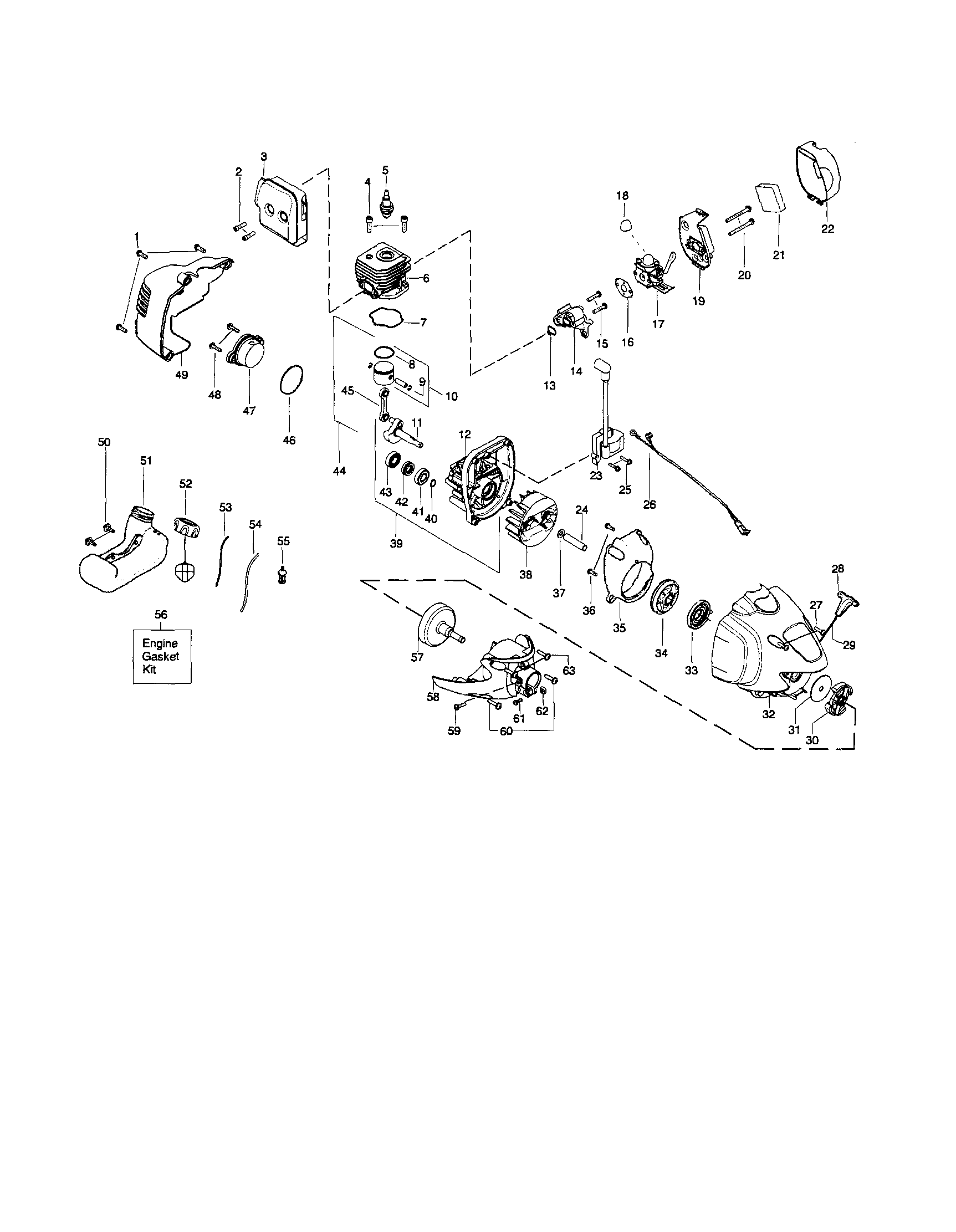 Cylinder/crankshaft/crankcase