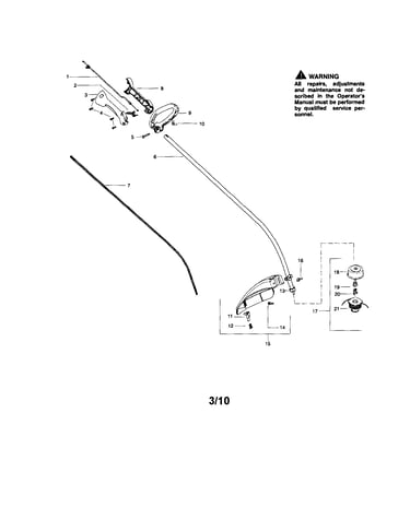 Drive shaft/handle/shield