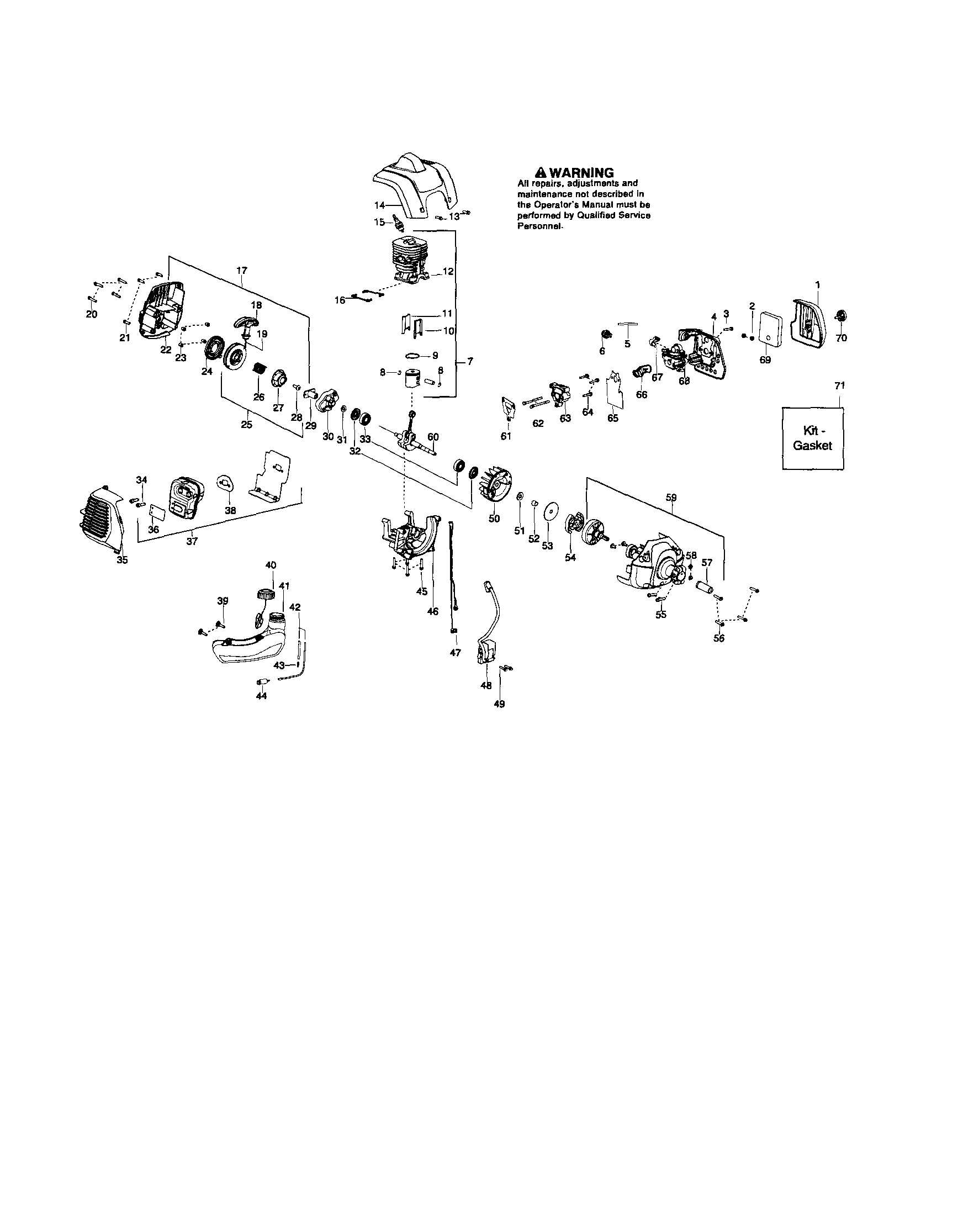 Cylinder/crankshaft/crankcase