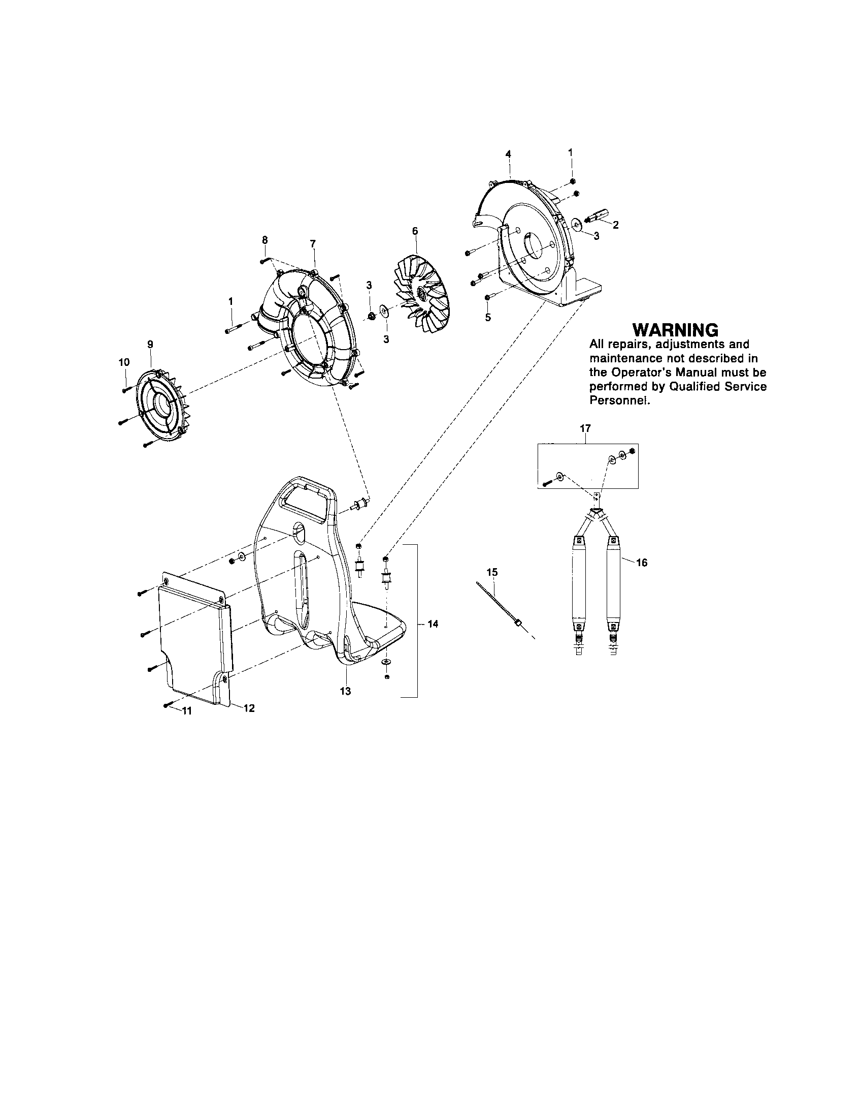 Scroll & engine housing/impeller