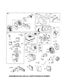 Rewind starter/carburetor