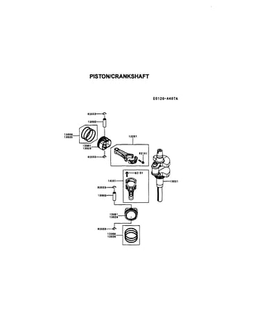 Piston/crankshaft