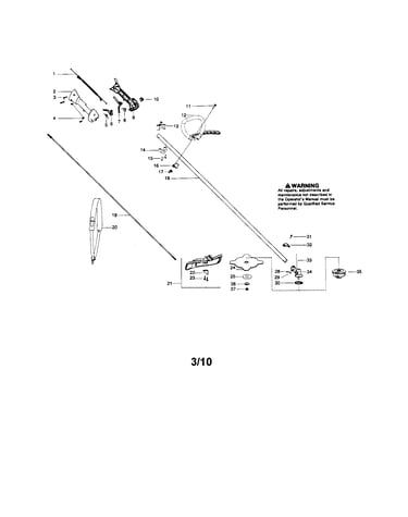 Drive shaft/handle/shield