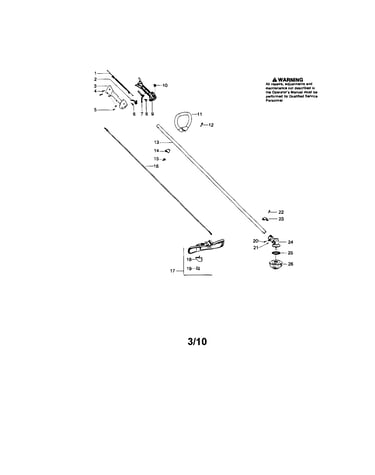 Drive shaft/handle/shield