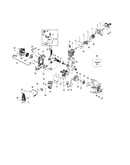 Cylinder/fuel tank/starter