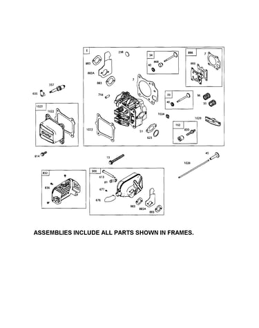 Head-cylinder/muffler