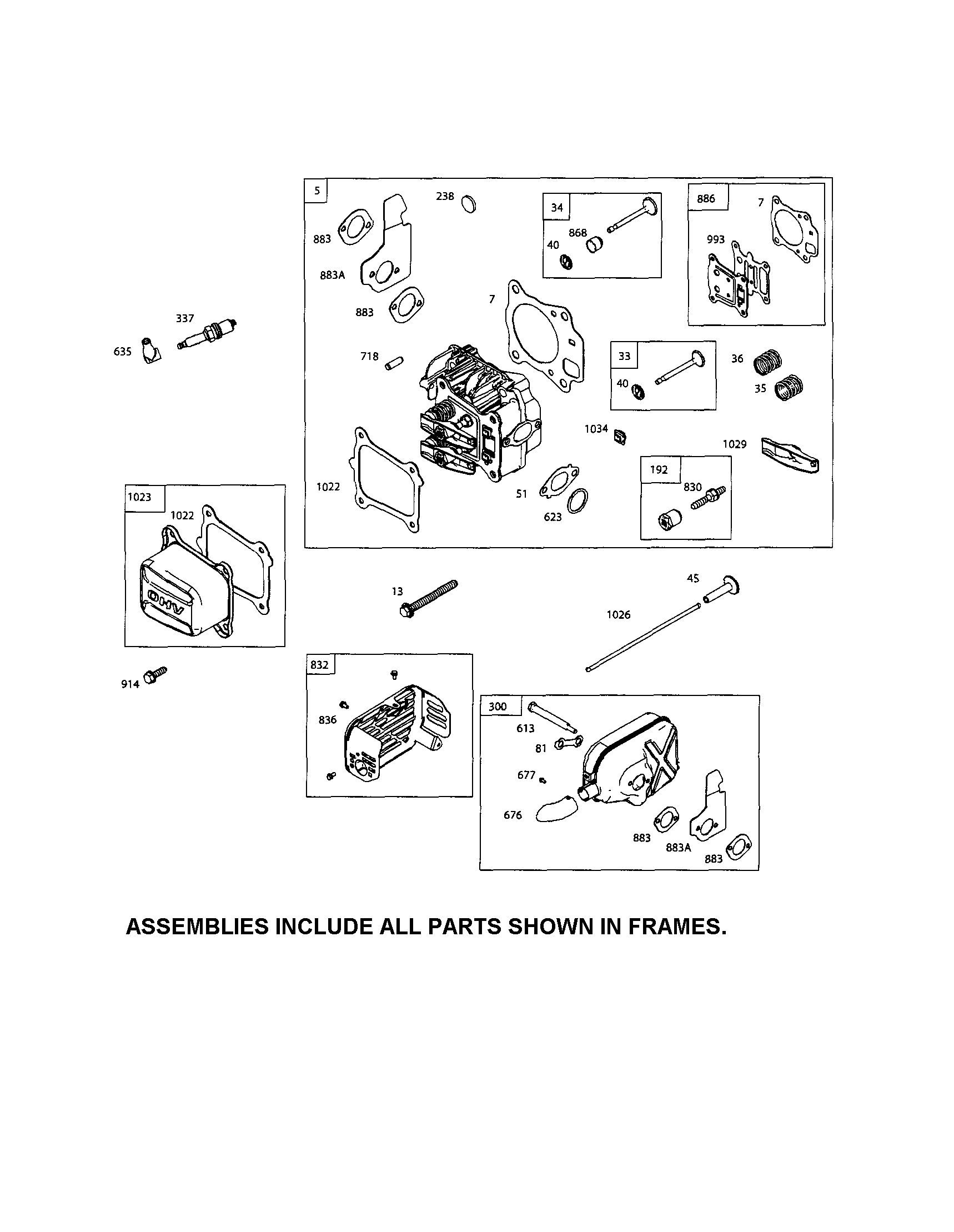 Head-cylinder/muffler