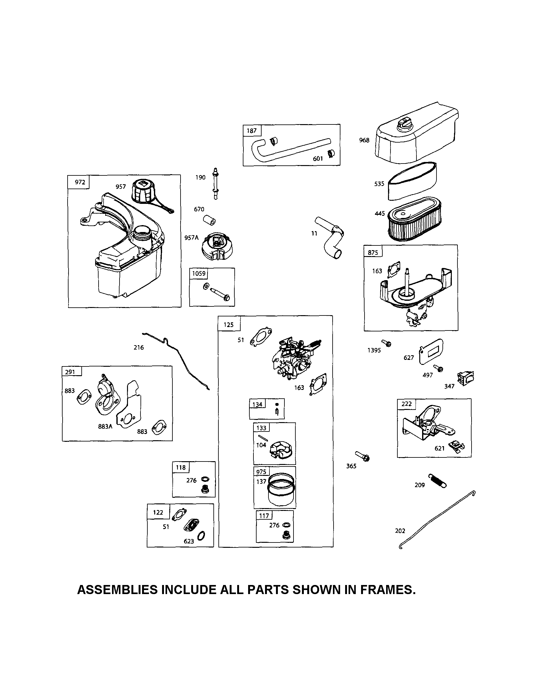 Fuel tank/carburetor