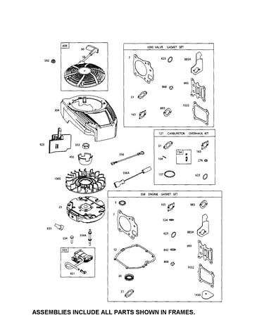 Blower housing/gasket sets