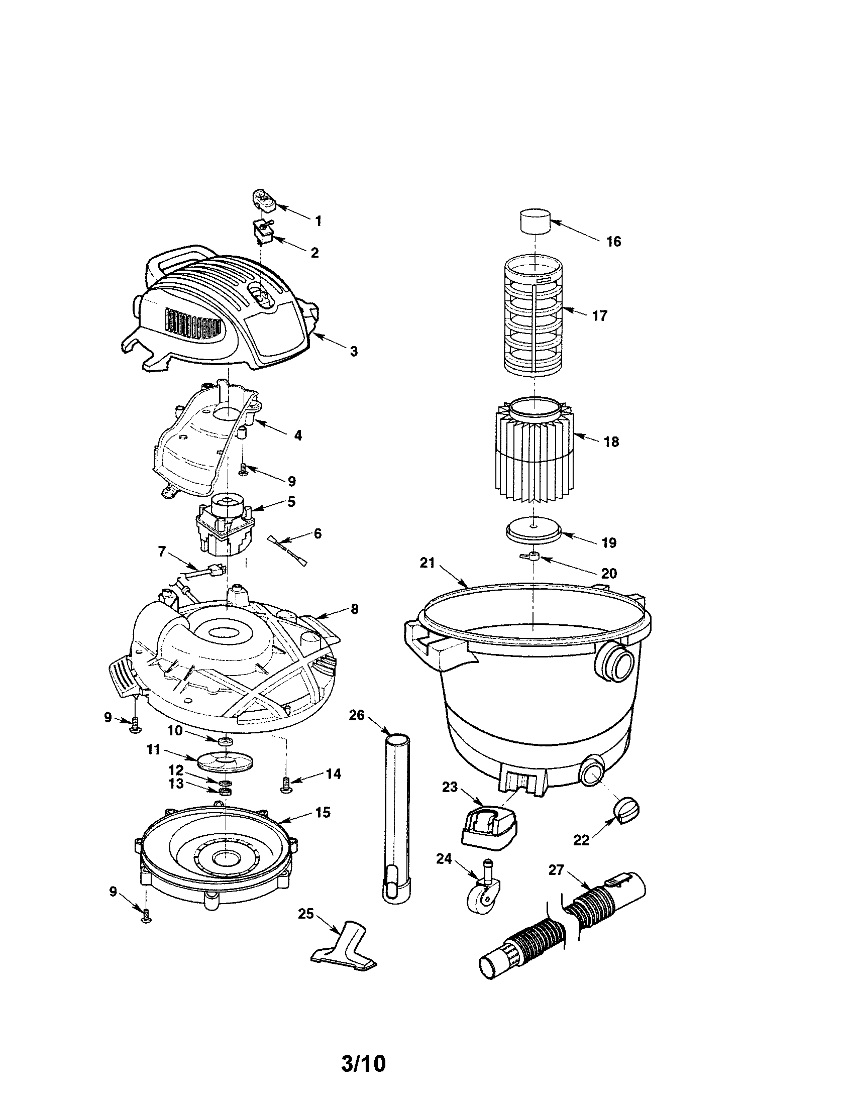 12 GALLON WET/DRY VAC
