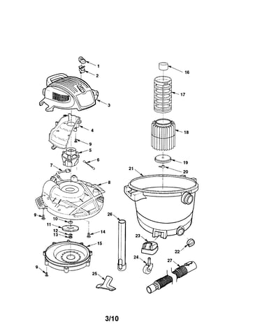 12 gallon wet/dry vac