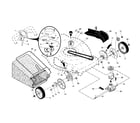Craftsman 917254502 drive control/gear case/wheels diagram