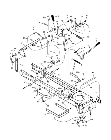 Mower housing suspension